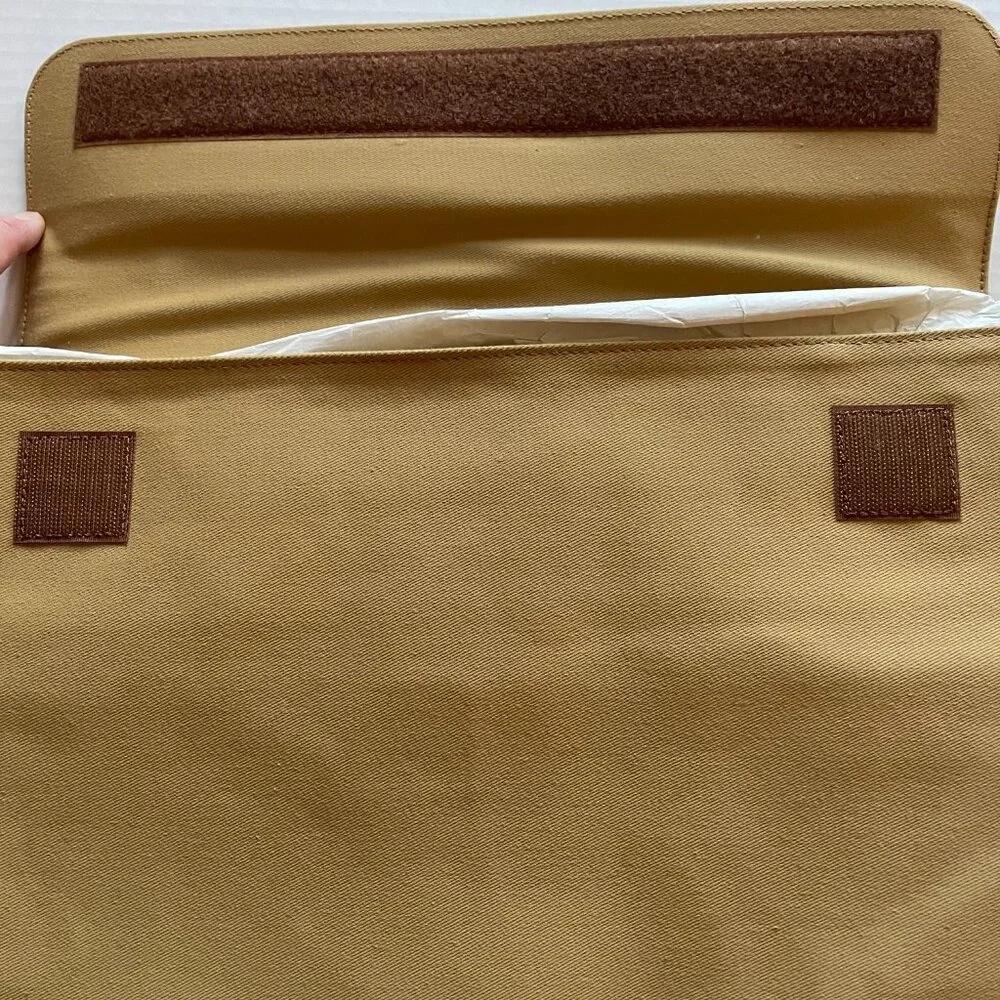 NWOT Levenger Vintage Canvas & Leather 15